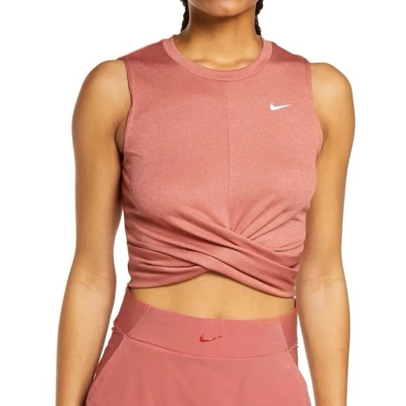 Nike Tops - Nike Women's Dri-FIT Twist Tank Top - Dark Pink
